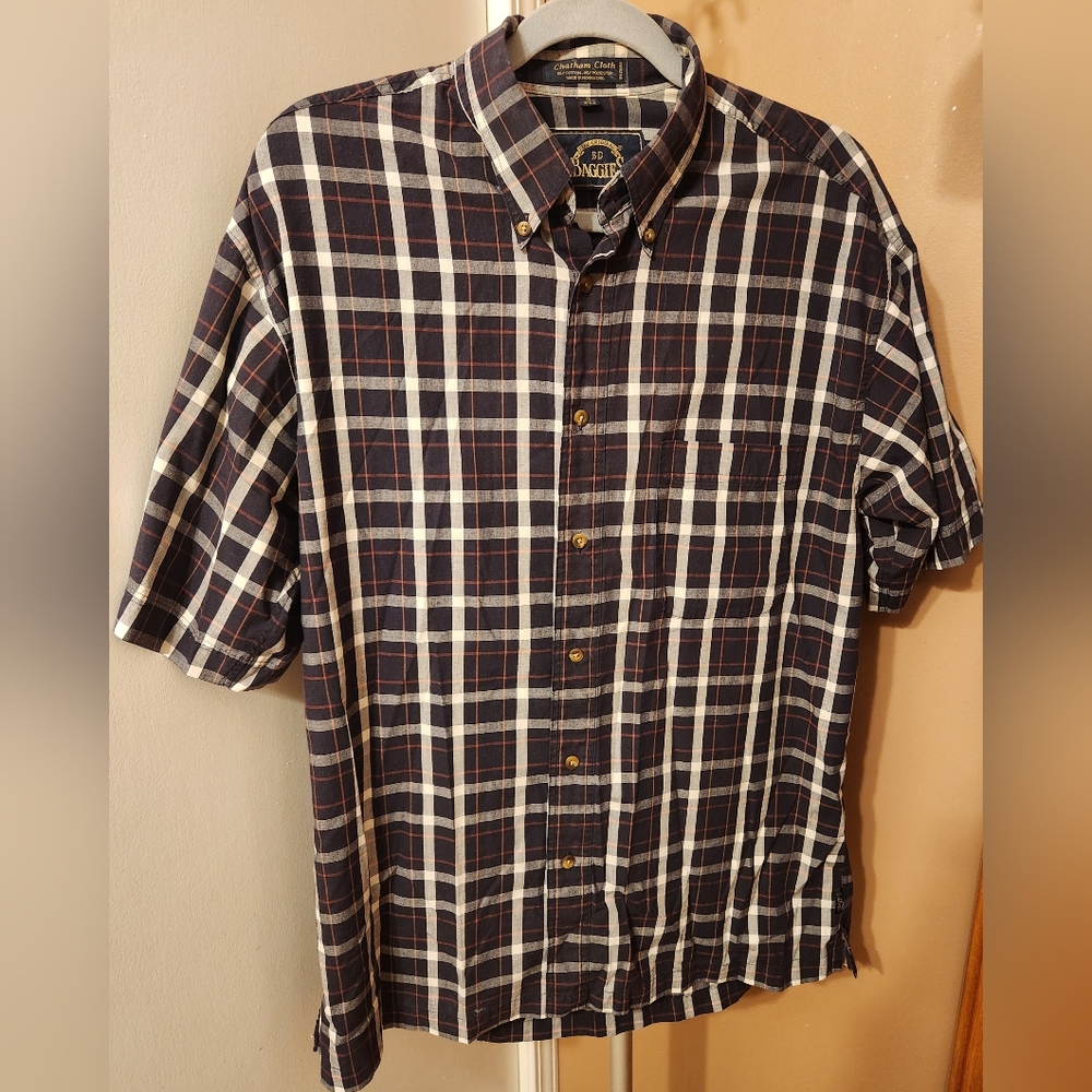 BD Baggies,Men's Medium, Plaid Short Sleeve, Button Down Shirt